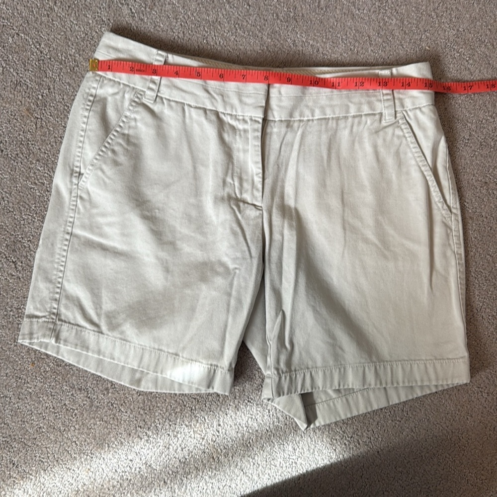 J.Crew Chino Tan Shorts Womens Size 2 100% Cotton Preppy Professional Classic - Picture 8 of 11